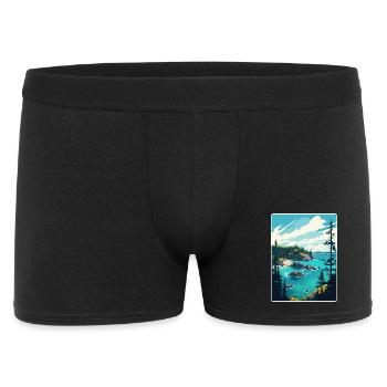 Isle Royale Nationalpark Reiseposter Souvenir - Männer Boxer Shorts - Schwarz - Vorne