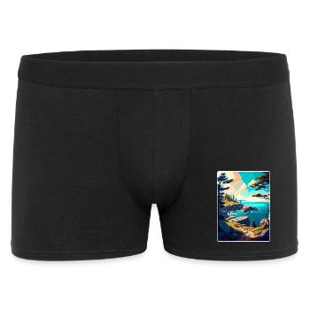 Acadia National Park Travel Poster Souvenir WPA - Men's Boxer Shorts - black - Front