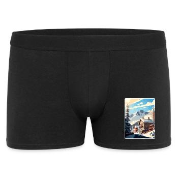 Telluride Ski Skiing Travel Poster Souvenir WPA - Men's Boxer Shorts - black - Front