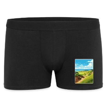Whistling Straits Golf Course Travel Poster - Men's Boxer Shorts - black - Front