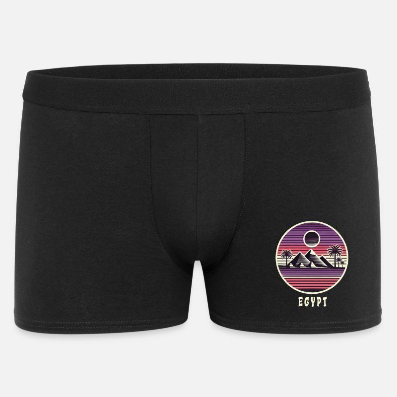 Ägypten Pyramiden Design - Männer Boxer Shorts - Schwarz