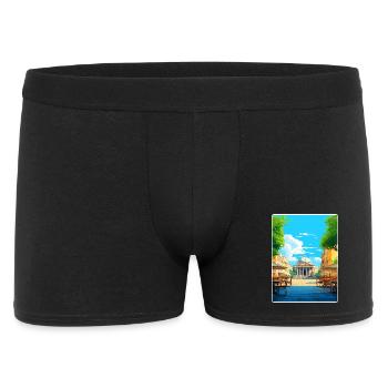 Rome Italy Travel Poster Souvenir Postcard Paint - Men's Boxer Shorts - black - Front