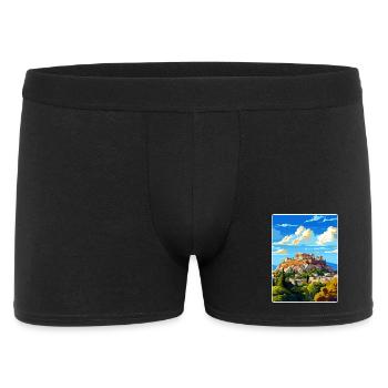 Athens Greece Travel Poster Souvenir Painting WPA - Men's Boxer Shorts - black - Front
