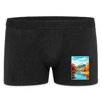 Salzburg Austria Travel Poster Souvenir Paint WPA - Men's Boxer Shorts - black - Front