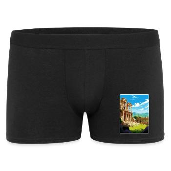 Ephesus Turkey Travel Poster Souvenir Painting WPA - Men's Boxer Shorts - black - Front