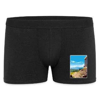 Pergamon Turkey City Travel Poster Souvenir WPA - Men's Boxer Shorts - black - Front