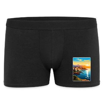 Antalya Turkey Travel Poster Souvenir Painting WPA - Men's Boxer Shorts - black - Front