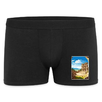 Ephesus Turkey Travel Poster Souvenir Painting WPA - Men's Boxer Shorts - black - Front