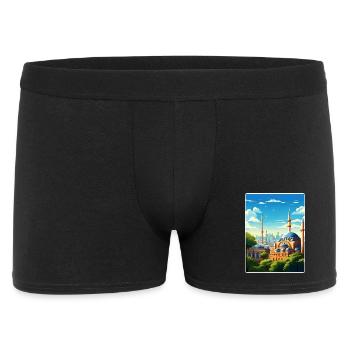 Istanbul Turkey Travel Poster Souvenir Paint WPA - Men's Boxer Shorts - black - Front