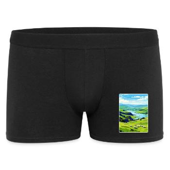 Lake District Vereinigtes Königreich Reisen Posterkarte - Männer Boxer Shorts - Schwarz - Vorne