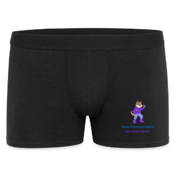Toute aventure commence par un pas - Boxer Homme - noir - Devant