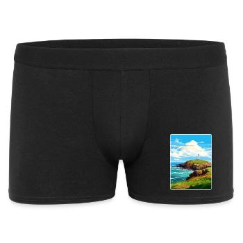 Godrevy Point Angleterre Affiche de voyage Souvenir WPA - Boxer Homme - noir - Devant