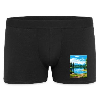 Big Bear Lake Kalifornien Reiseposter Souvenir - Männer Boxer Shorts - Schwarz - Vorne