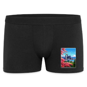 Seattle Washington DC Reiseposter Souvenir WPA - Männer Boxer Shorts - Schwarz - Vorne