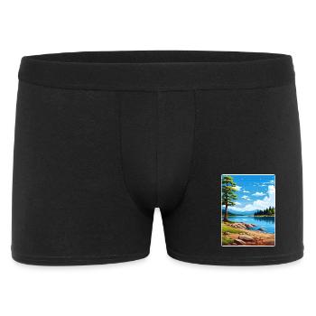 Big Bear Lake Kalifornien Reiseposter Souvenir - Männer Boxer Shorts - Schwarz - Vorne