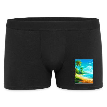 Bahamas Caribbean Travel Poster Souvenir Paint WPA - Men's Boxer Shorts - black - Front