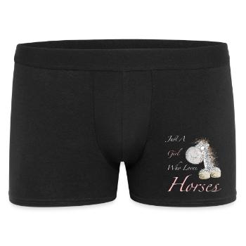 Just A Girl Who Loves Horses Saying - Men's Boxer Shorts - black - Front