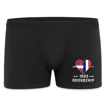 Latvia and France 100% friendship - Men's Boxer Shorts - black - Front