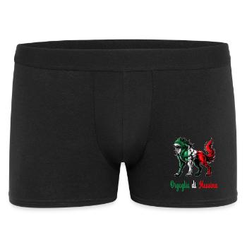 Drapeau de la fierté de Messine en Italie - Boxer Homme - noir - Devant