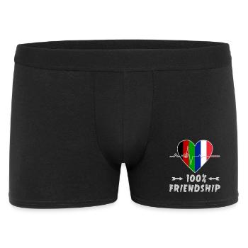 L'Afghanistan et la France : amitié à 100 % - Boxer Homme - noir - Devant