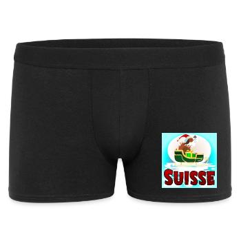Chien Saint-Bernard Suisse Noël - Boxer Homme - noir - Devant