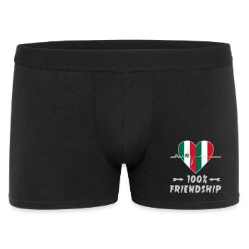 Mexico and Italy 100% friendship - Men's Boxer Shorts - black - Front