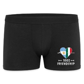 Argentina and Italy 100% friendship - Men's Boxer Shorts - black - Front