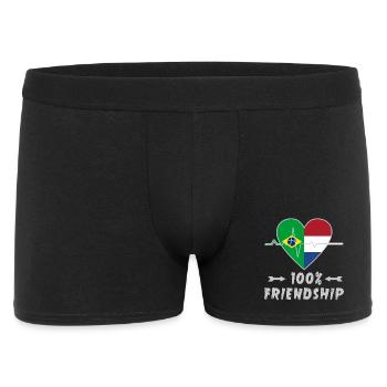 Brazil and Netherlands 100% friendship - Men's Boxer Shorts - black - Front