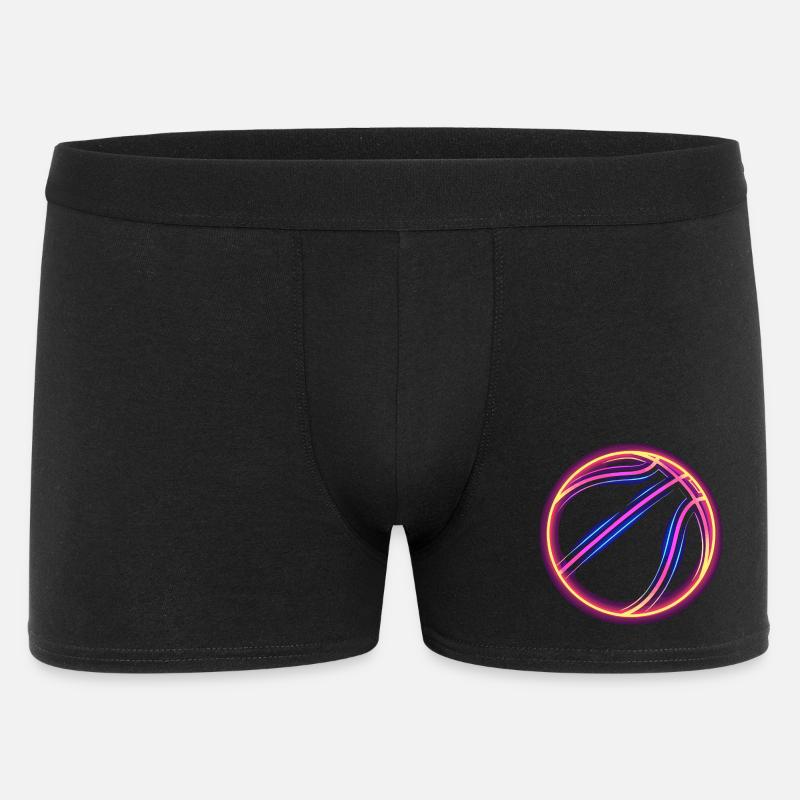 Basketball Retrowave - Männer Boxer Shorts - Schwarz