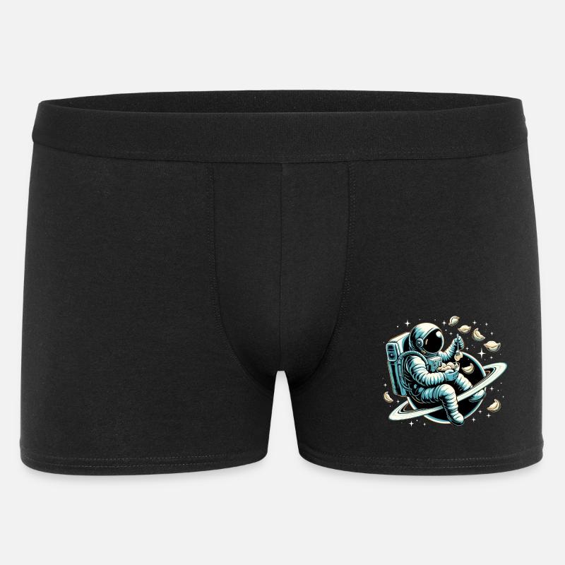 Wareniki Astronaut lecker Geschenk - Männer Boxer Shorts - Schwarz