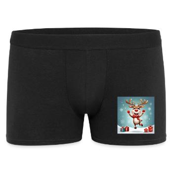Merry Christmas, Happy Holidays; Rennes - Men's Boxer Shorts - black - Front