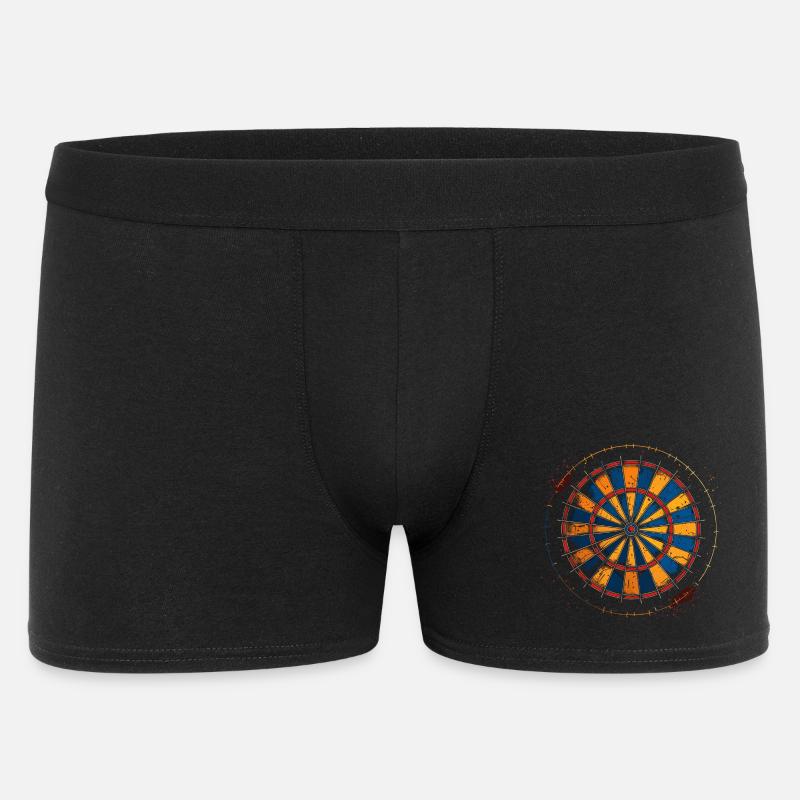 Dartscheibe Zeichnung - Männer Boxer Shorts - Schwarz