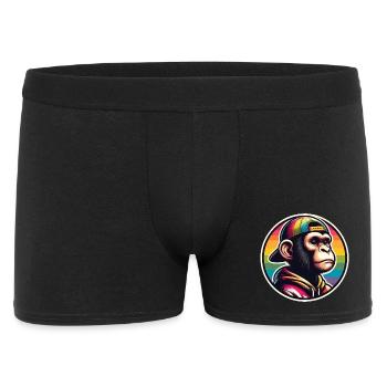 Monkey Hoodie Cap Rainbow - Men's Boxer Shorts - black - Front