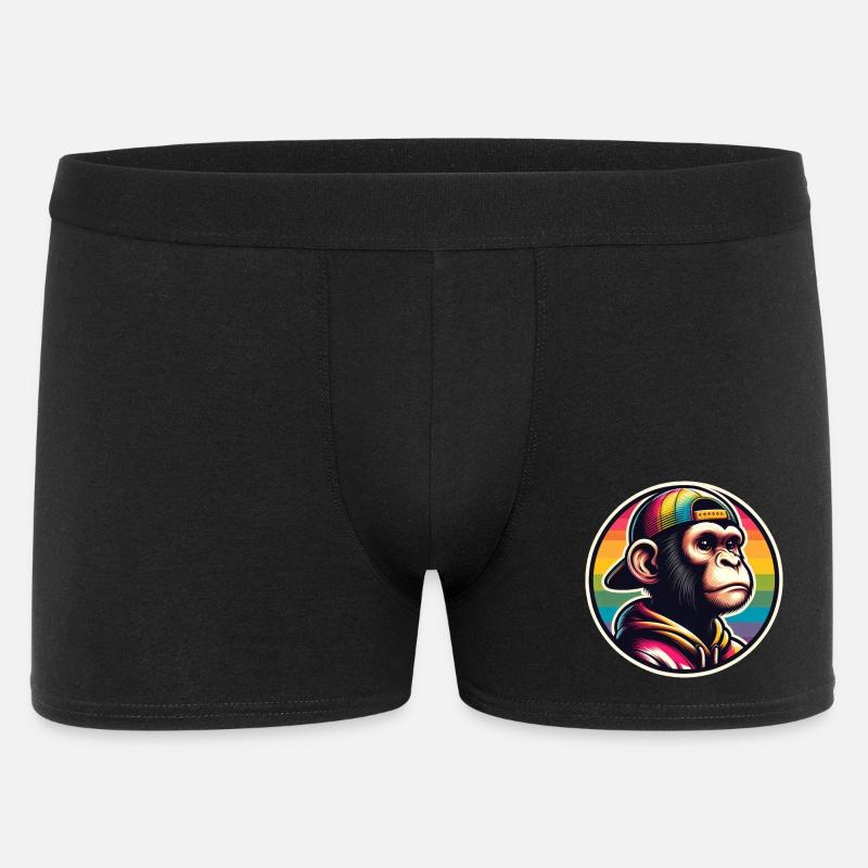 Casquette à capuche Monkey Arc-en-ciel - Boxer Homme - noir
