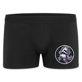 Einhorn Tanz - Männer Boxer Shorts - Schwarz - Vorne