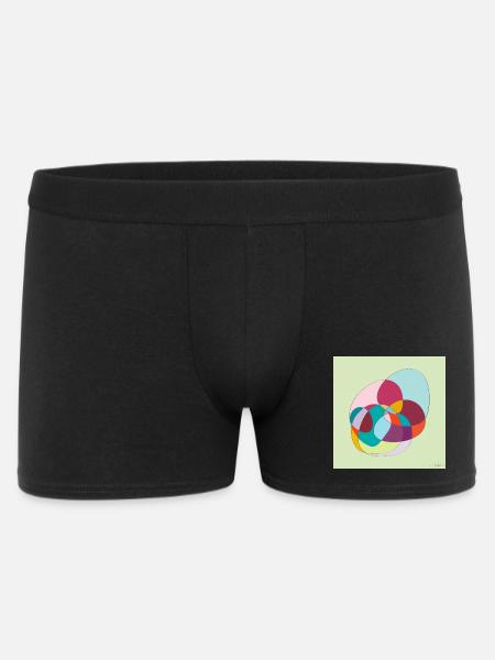 Verschlungene Farbübergänge - Männer Boxer Shorts - Schwarz