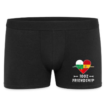 Bulgaria and Spain 100% friendship - Men's Boxer Shorts - black - Front