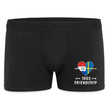 Paraguay and Sweden 100% friendship - Men's Boxer Shorts - black - Front