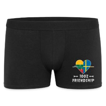 Lithuania and Sweden 100% friendship - Men's Boxer Shorts - black - Front