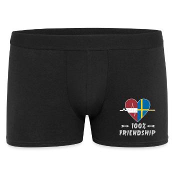 Latvia and Sweden 100% friendship - Men's Boxer Shorts - black - Front