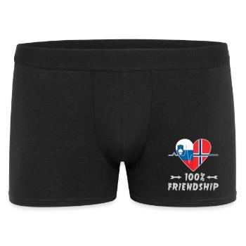 Slovenia and Norway 100% friendship - Men's Boxer Shorts - black - Front