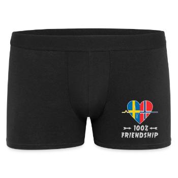 La Suède et la Norvège : amitié à 100 % - Boxer Homme - noir - Devant