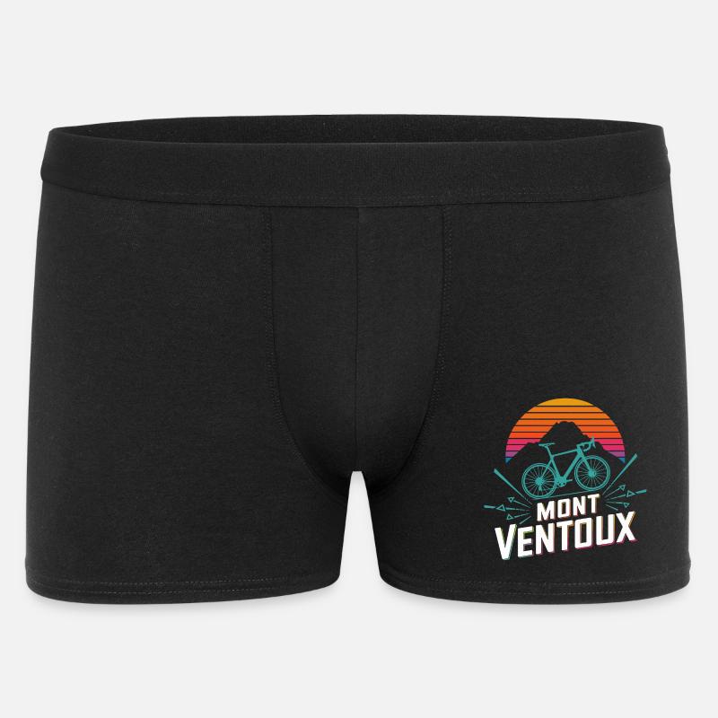 Mont Ventoux Retro Gradient Rennrad Kunst - Männer Boxer Shorts - Schwarz