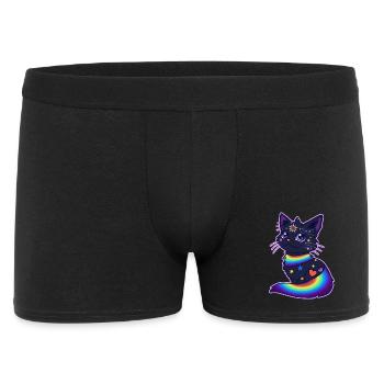 Pride Cat - Männer Boxer Shorts - Schwarz - Vorne