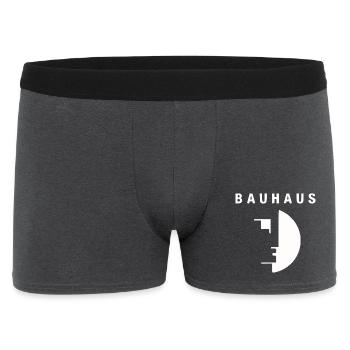 100 ans de l'école de design Bauhaus - Logo du Bau - Boxer Homme - charbon - Devant