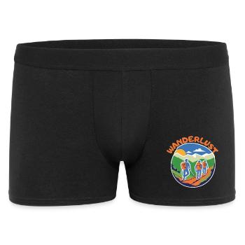Wanderlust - Enjoy Hiking Nature & Adventure - Men's Boxer Shorts - black - Front