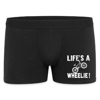 BMX bike fun Wheelie - Men's Boxer Shorts - black - Front