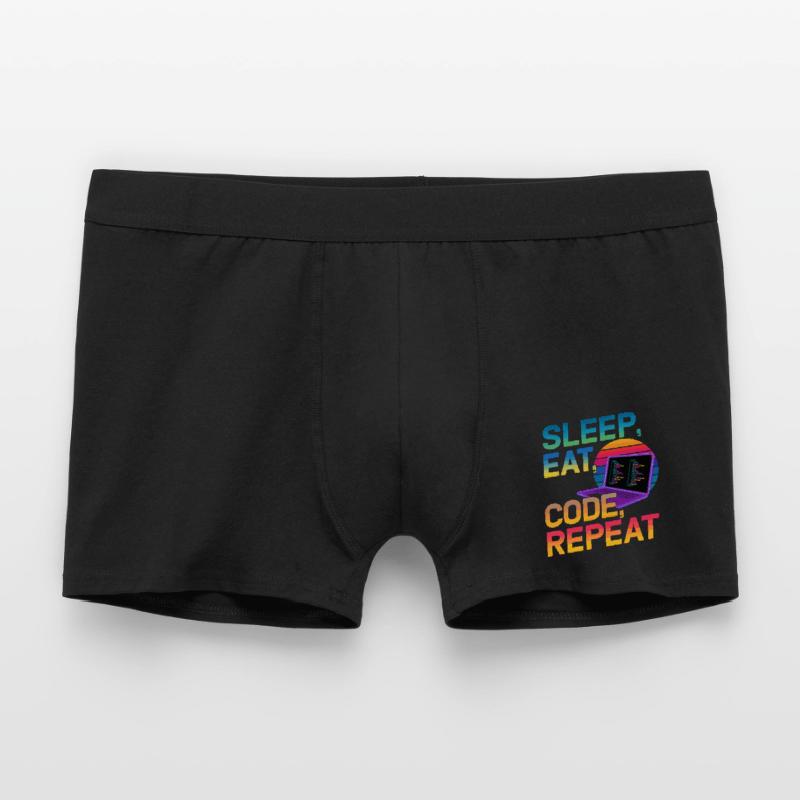 Sleep Eat Code Repeat Gift For Coder Men's Boxer Shorts