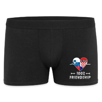 Slovenia and Croatia 100% friendship - Men's Boxer Shorts - black - Front