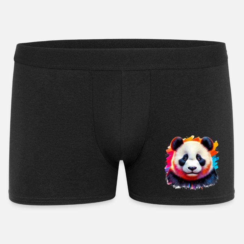 Panda - Männer Boxer Shorts - Schwarz